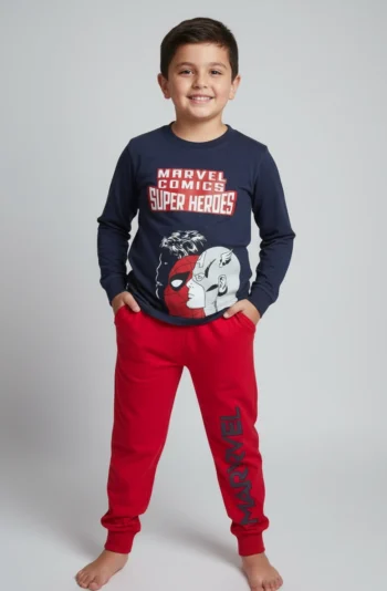 بيجامة ولادي سبايدرمان وكابتن أمريكا